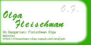 olga fleischman business card